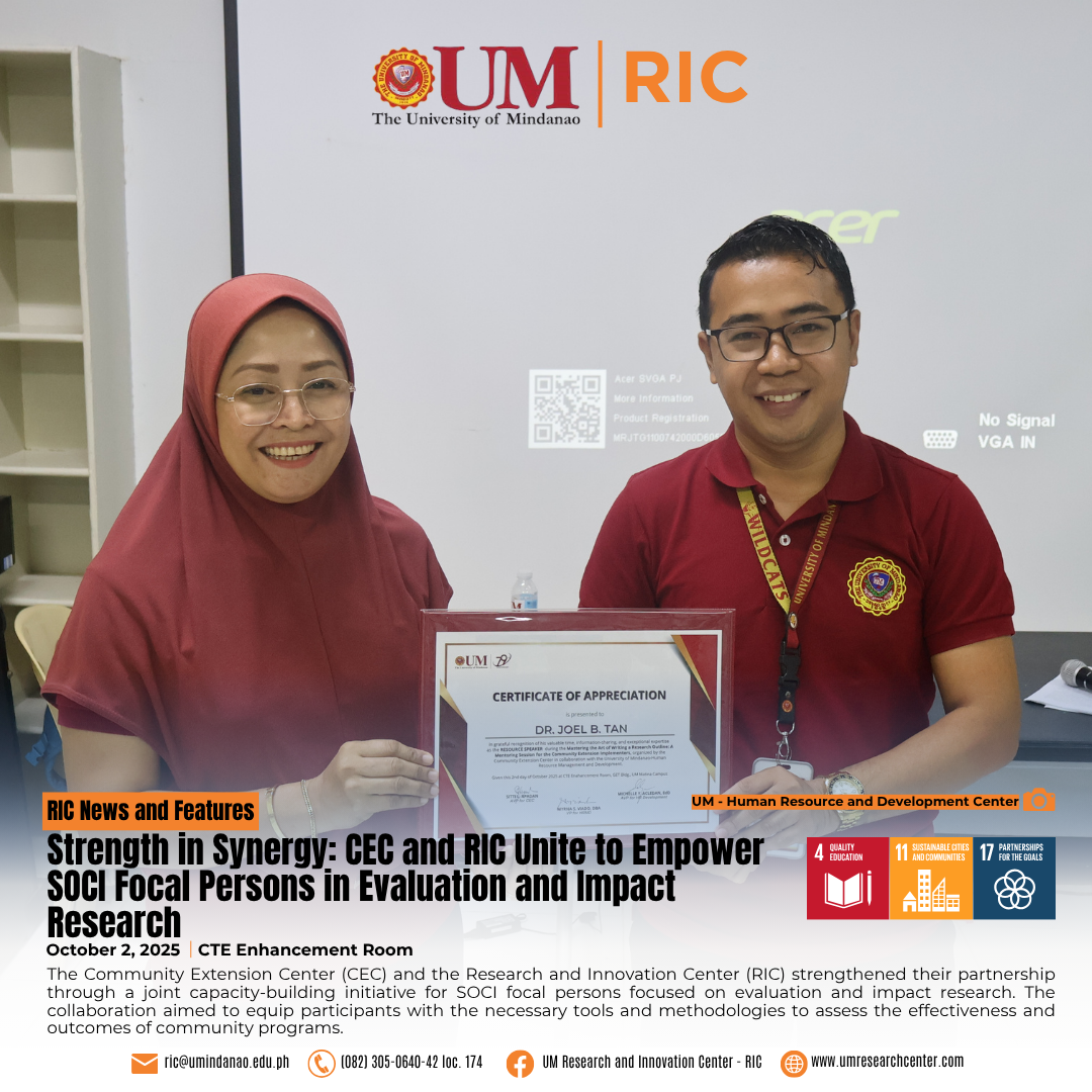 Strength in Synergy: CEC and RIC Unite to Empower SOCI Focal Persons in Evaluation and Impact Research